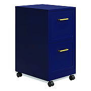 Alera Two-Drawer Mobile Vertical File, 2 Letter-Size File Drawers, 14.25 x 18 x 26.7, Navy (HSVF1824NY)