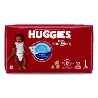 Huggies Little Snugglers Baby Diapers, Size 1, 8 lbs to 14 lbs, Disney Design, 32 Diapers/Pack, 4 Packs/Carton (49695)