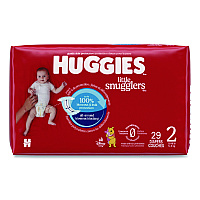 Huggies Little Snugglers Baby Diapers, Size 2, 12 lbs to 18 lbs, Disney Design, 29 Diapers/Pack, 4 Packs/Carton (49697)