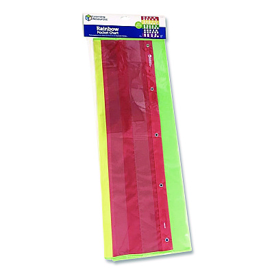 Learning Resources Rainbow Pocket Chart, 10 Pockets, 33.5" w x 42" h, Assorted Colors (LER2197)
