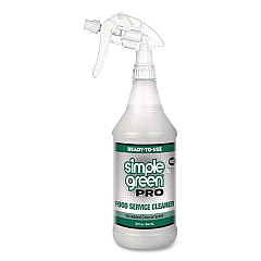 Simple Green Pro Food Service Cleaner Ready-To-Use, 32 oz Spray Bottle, 12/Carton (0601032)