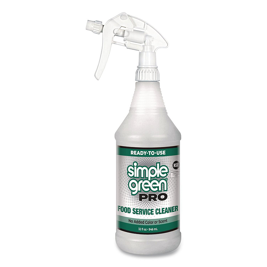 Simple Green Pro Food Service Cleaner Ready-To-Use, 32 oz Spray Bottle, 12/Carton (0601032)