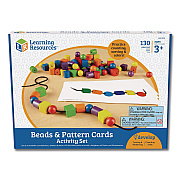 Learning Resources Beads and Pattern Card Set, Grades Pre-K to 2, 130 Pieces (LER0139)