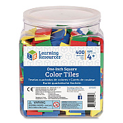 Learning Resources Square Color Tiles, Pre-K to K, 400 Pieces (LER0203)