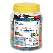 Learning Resources Double-Six Dominoes in Bucket, 2 to 4 Players, Grades K to 4, 168 Pieces (LER0287)