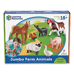 Learning Resources Jumbo Farm Animals, Grades Pre-K to 3, 7 Pieces (LER0694)