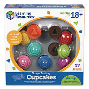 Learning Resources Smart Snacks Shape Sorting Cupcakes, Pre-K, 17 Pieces (LER7347)