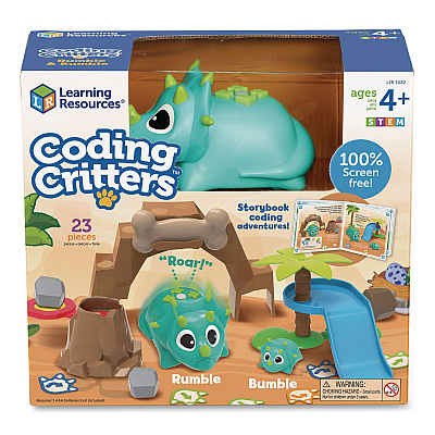 Learning Resources Coding Critters: Rumble and Bumble, Grades Pre-K to 3, 23 Pieces (LER3082)