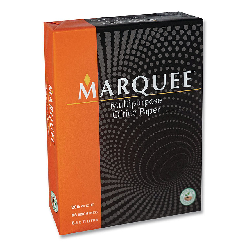 Marquee Office Paper, 96 Bright, 20 lb Bond, 8.5 x 11, White, 500 Sheets/Ream, 10 Reams/Carton, 40 Cartons/Pallet, 21 PLT/Truckload (MARQE811WT1)