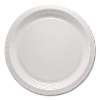 Solo Compostable Paper Dinnerware, ProPlanet Seal, Plate, 10" dia, White, 500/Carton (HP10W)