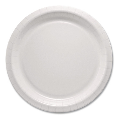 Solo Compostable Paper Dinnerware, ProPlanet Seal, Plate, 10" dia, White, 500/Carton (HP10W)
