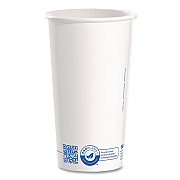 Solo Recycled Content PCF Paper Hot Cups, ProPlanet Seal, 20 oz, White/Blue, 600/Carton (420RCPLANET)