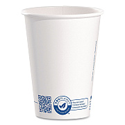 Solo Recycled Content PCF Paper Hot Cups, ProPlanet Seal, 12 oz, White/Blue, 1,000/Carton (412RCNPLANET)