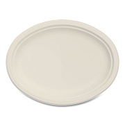 Dart Compostable Molded Fiber Dinnerware, ProPlanet Seal, Platter, 10" Diameter, Natural, 500/Carton (10FBRPLR1)