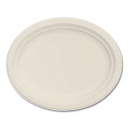 Dart Compostable Molded Fiber Dinnerware, ProPlanet Seal, Platter, 12" Diameter, Natural, 500/Carton (12FBRPLR1)
