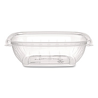 Dart Square Plastic Bowls, 8 oz, 8.5 x 8.5 x 1.51, Clear, Plastic, 63 Bowls/Sleeve, 8 Sleeves/Carton (C8SB)