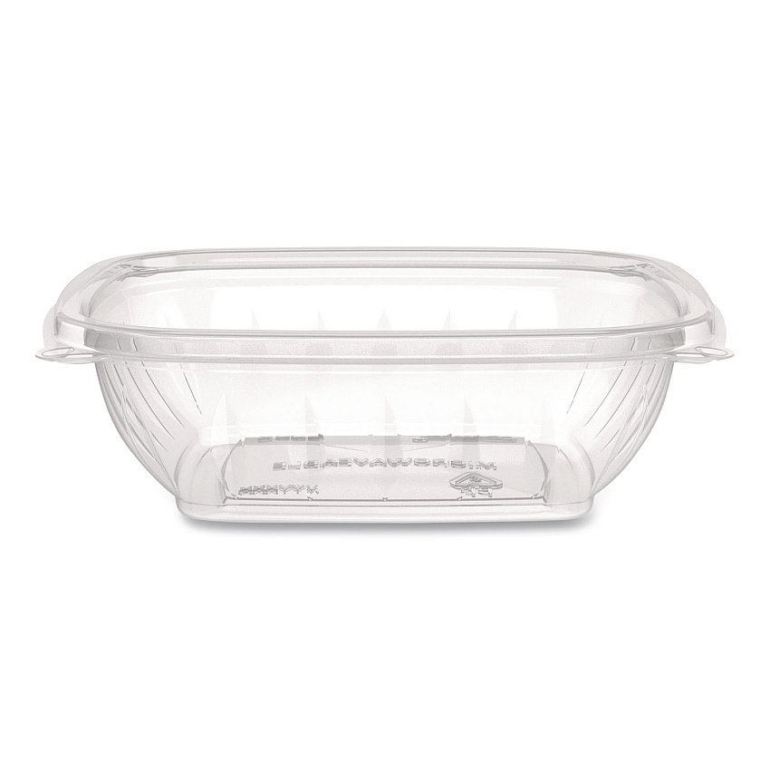 Dart Square Plastic Bowls, 8 oz, 8.5 x 8.5 x 1.51, Clear, Plastic, 63 Bowls/Sleeve, 8 Sleeves/Carton (C8SB)