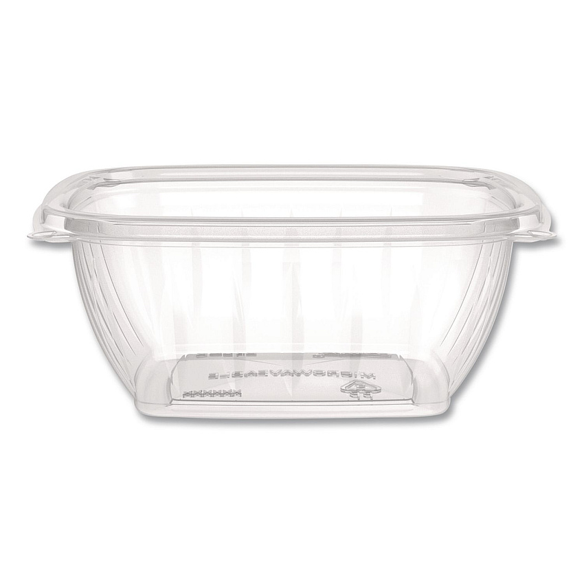 Dart Square Plastic Bowls, 12 oz, 8.5 x 8.5 x 2.64, Clear, Plastic, 63 Bowls/Sleeve, 8 Sleeves/Carton (C12SB)