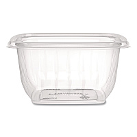 Dart Square Plastic Bowls, 16 oz, 8.5 x 8.5 x 1.96, Clear, Plastic, 63 Bowls/Sleeve, 8 Sleeves/Carton (C16SB)