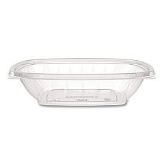 Dart Square Plastic Bowls, 32 oz, 5 x 5 x 1.49, Clear, Plastic, 63 Bowls/Sleeve, 4 Sleeves/Carton (C32SB)