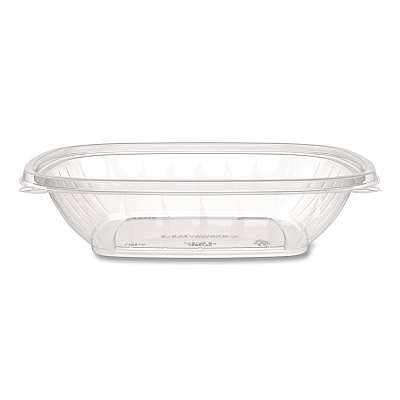 Dart Square Plastic Bowls, 32 oz, 5 x 5 x 1.49, Clear, Plastic, 63 Bowls/Sleeve, 4 Sleeves/Carton (C32SB)