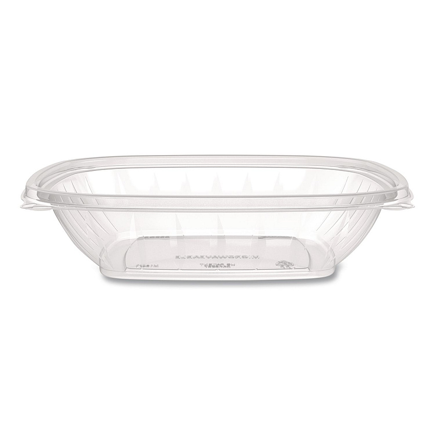 Dart Square Plastic Bowls, 32 oz, 5 x 5 x 1.49, Clear, Plastic, 63 Bowls/Sleeve, 4 Sleeves/Carton (C32SB)
