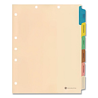 Medical Arts Press 6-Tab Medical Chart Indexes, Side Tab, Assorted Medical, Manila, 65/Box (33159)
