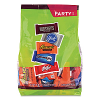 Hershey's Candy Snack Size Party Pack, 30.22 oz Bag, 58 Individually Wrapped Pieces (22002590)