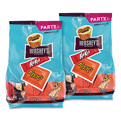 Hershey's Milk Chocolate Candy Mini Assortment, 60.1 oz Bag, 2/Carton (60004184)