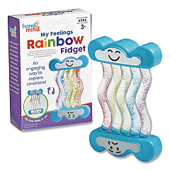 hand2mind My Feelings Rainbow Fidget Tube, Ages 3 and Up, Blue (94489)