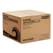 Boardwalk Linen-Feel Flat Napkins, 1-Ply, 14 x 14, White, 1,000/Carton (14X14LNAPW)