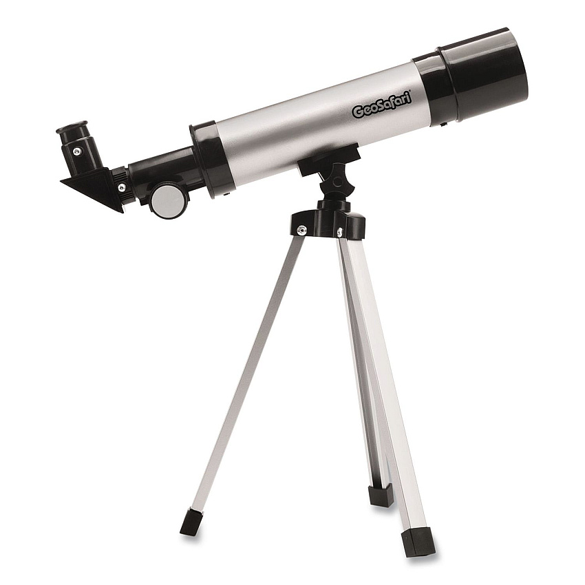 Educational Insights GeoSafari Vega 360 Telescope, 2 Elements, 18x to 67x Magnification, 50 mm Aperture, 360 mm Focal Length, White (5304)