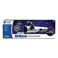 Educational Insights GeoSafari Omega Reflector Telescope,, 2 Elements, 35x to 300x Magnification, 76 mm Aperture, 700 mm Focal Length, White (5306)
