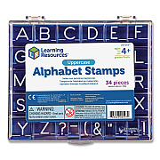 Learning Resources Uppercase Alphabet Stamps, 1", 34 Stamps (LER0597)