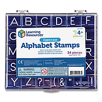 Learning Resources Uppercase Alphabet Stamps, 1", 34 Stamps (LER0597)