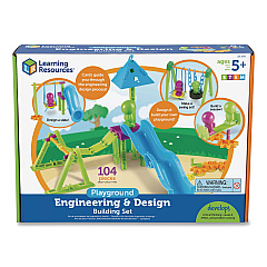Learning Resources Playground Engineering and Design Building Set, Grades Pre-K to 1, 104 Pieces (LER2842)
