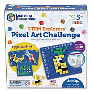 Learning Resources STEM Explorers Pixel Art Challenge, Grades K to 2, 402 Pieces (LER9463)