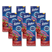 Ziploc Double Zipper Storage Bags, Triple System Seal, Gallon, 10.56" x 10.75", Clear, 38 Bags/Box, 9 Boxes/Carton (383233)