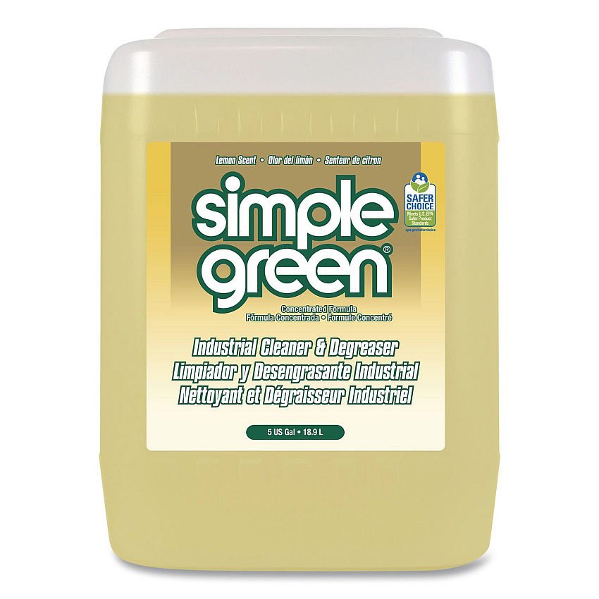 Simple Green Industrial Cleaner and Degreaser, Lemon Scent, 5 gal Pail (3014005)