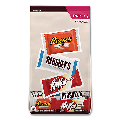 Hershey's All Time Greats White Snack Size Assortment, White Chocolate, 29.31 oz Bag (22002587)
