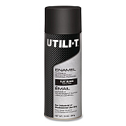Rust-Oleum UTILI-T Spray Paint, Flat Black, 10 oz Aerosol Can, 6/Carton (387389)