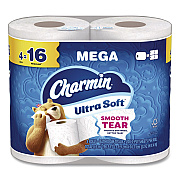 Charmin Ultra Soft Bathroom Tissue, Septic Safe, 2-Ply, White, 208 Sheets/Roll, 4 Rolls/Pack (19261PK)