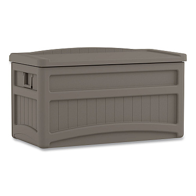 Suncast Medium Deck Box, 73 gal, 46" x 23.75" x 25.5", Stoney (DB7500ST)