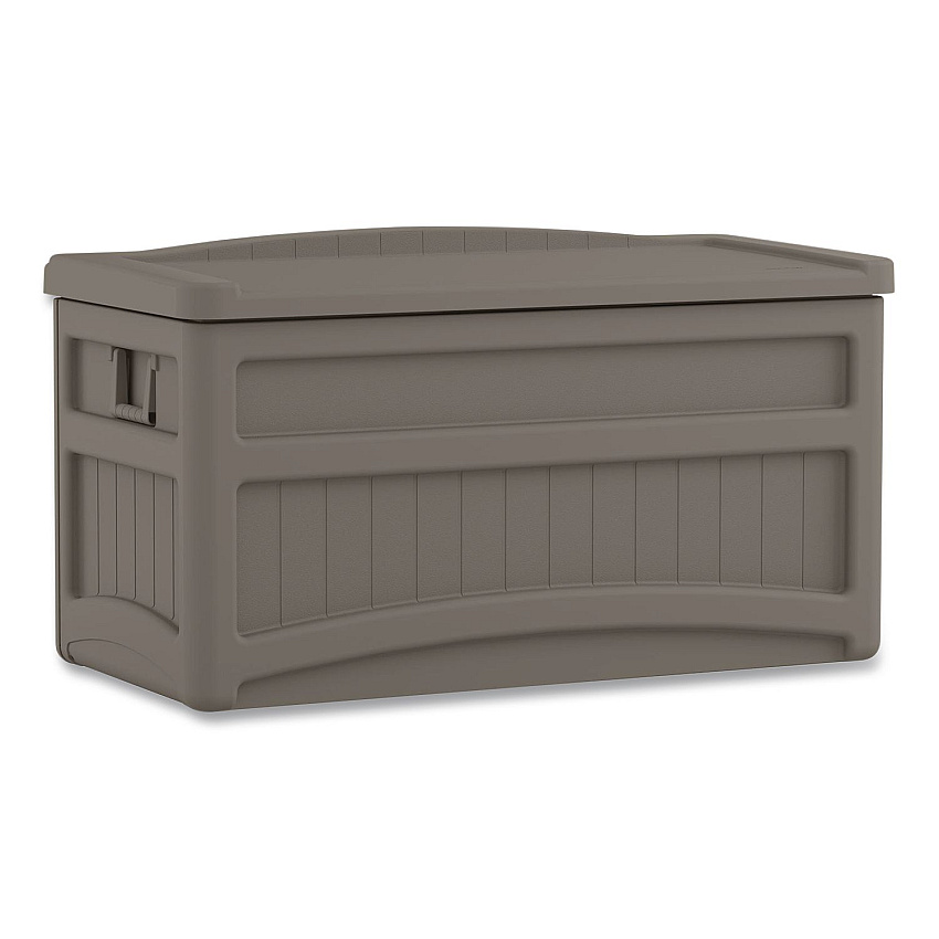 Suncast Medium Deck Box, 73 gal, 46" x 23.75" x 25.5", Stoney (DB7500ST)
