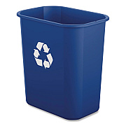 Boardwalk Deskside Recycling Bin, 3 gal, Polypropylene, Blue (12QTRECYCLEB)