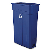 Boardwalk Slim Recycling Container, 23 gal, Polypropylene, Blue (23GLRECYCLEB)