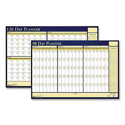 AbilityOne 7520012074057, SKILCRAFT 30-Day Non-Dated Erasable Flexible Planner, 36 x 24, White/Yellow/Blue Sheets