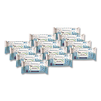 Sani Professional Baby Wipes, 1-Ply, 6.7 x 8, Fragrance-Free, White, 40/Pack, 12 Packs/Carton (A62640)