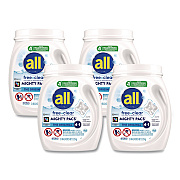 All MIGHTY PACS Free Clear Laundry Detergent, 60 Pods/Tub, 4 Tubs/Carton (46880)