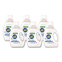 All Free Clear Liquid Fabric Softener, Fragrance Free, 34 oz Bottle, 6/Carton (47430)
